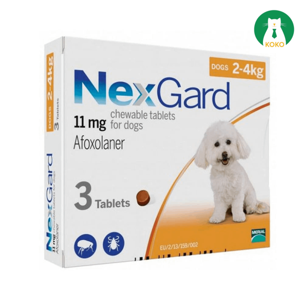 Viên uống điều trị ve rận NexGard 2-4kg