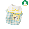 Áo nỉ thu đông kẻ caro cổ Love cho thú cưng