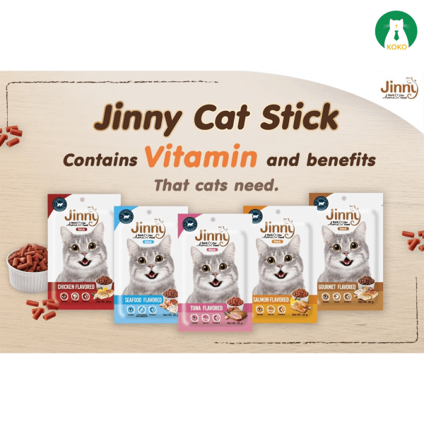 JINNY - Snack Dinh Dưỡng Phục Hồi Chức Năng Cho Mèo 35G
